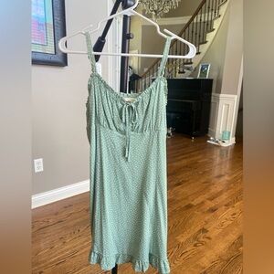 L.A. Hearts- Green floral patterned dress.